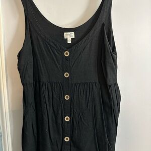 Women's Black Button-Down Top